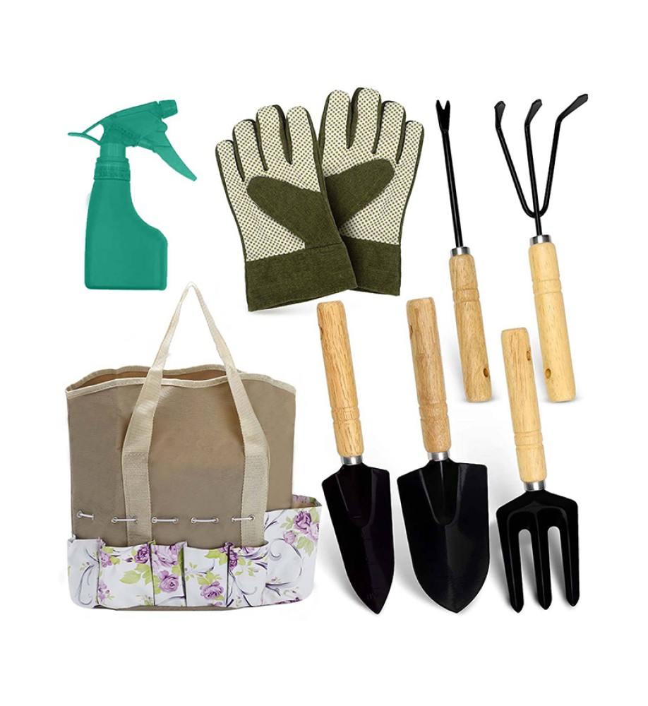 8-Piece Carbon Steel Garden Tool Set